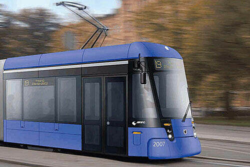 Schneller, leiser, länger: Die Vario-Bahn kommt 2011 &ndash; als neueste unter Münchnes Trambahnen.