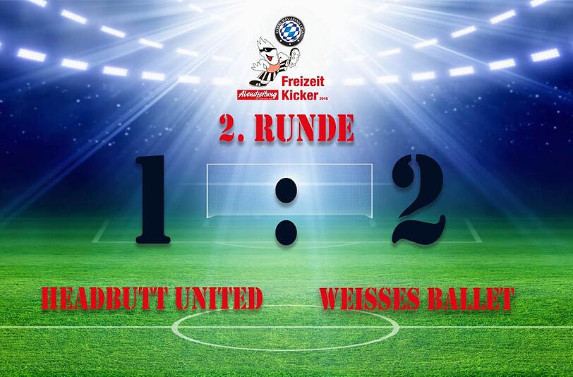 Weisses Ballet gewinnt mit 1:2 gegen Headbutt United.
