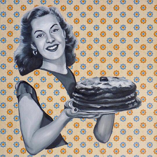 Tapete oder Schürze? Egal! &bdquo;Housewife 64&ldquo; von Kristina Kanders.