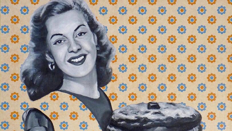 Tapete oder Schürze? Egal! „Housewife 64“ von Kristina Kanders. Tapete oder Schürze? Egal! „Housewife 64“ von Kristina Kanders.