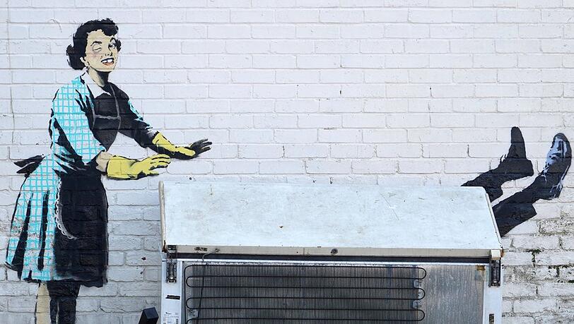 In der englischen Stadt Margate ist ein neues Kunstwerk von Banksy aufgetaucht.