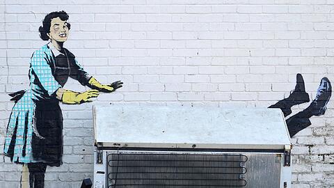 In der englischen Stadt Margate ist ein neues Kunstwerk von Banksy aufgetaucht.