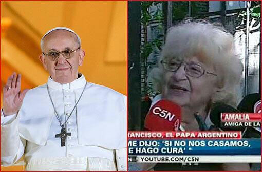 Sie ist die Jugendliebe von Jorge Mario Bergoglio: Amalia Damonte im argentinischen TV.