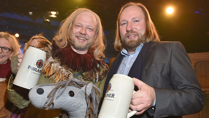 Wowo Habdank (als Anton Hofreiter) und Anton Hofreiter beim Nockherberg 2018. Wowo Habdank (als Anton Hofreiter) und Anton Hofreiter beim Nockherberg 2018.