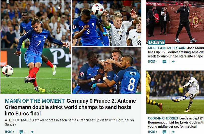 The Sun: Immer wieder Griezmann - für die Briten hat er Deutschland "doppelt versenkt".