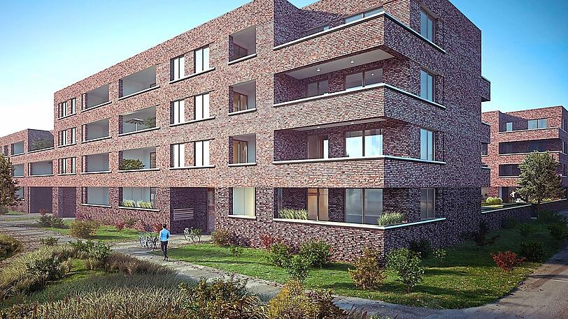 Vorne grün, hinten noch grüner: Die Höfe des Neubauprojekts an der Lipperheidestraße sollen Ruhe- und Spielzonen für die Nachbarschaft werden.