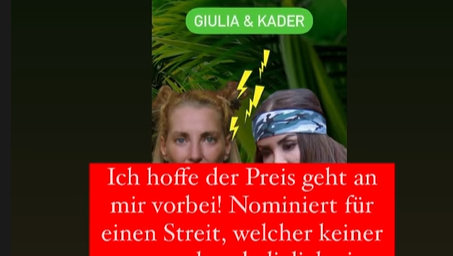Giulia Siegel ist für einen RTL-Reality-Award nominiert. Davon ist sie nicht begeistert. Giulia Siegel ist für einen RTL-Reality-Award nominiert. Davon ist sie nicht begeistert.