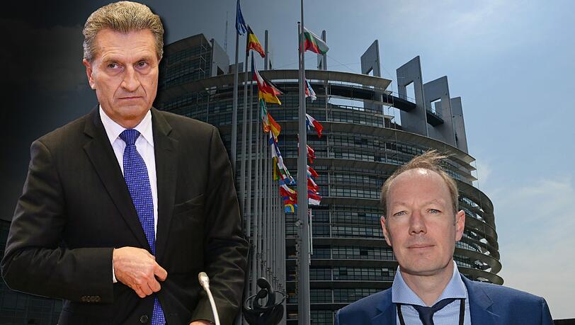 Polit-Profi Günther Oettinger (l.) wehrte die Spitzen von Satiriker Martin Sonneborn (r). gekonnt ab. Polit-Profi Günther Oettinger (l.) wehrte die Spitzen von Satiriker Martin Sonneborn (r). gekonnt ab.