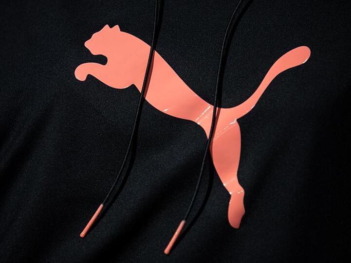 Das Logo des Sportartikelherstellers Puma SE ist auf einem Pullover zu sehen. Foto: Daniel Karmann/dpa/Symbolbild