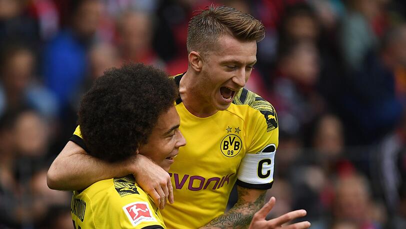 Klares Ziel Meisterschaft: Der BVB um Reus (r.) und Witsel. Klares Ziel Meisterschaft: Der BVB um Reus (r.) und Witsel.