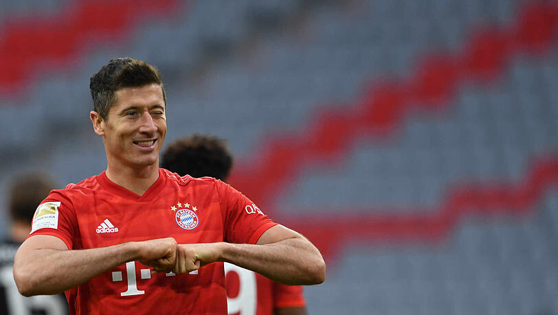 Tormaschine des FC Bayern: Stürmer Robert Lewandowski. Tormaschine des FC Bayern: Stürmer Robert Lewandowski.