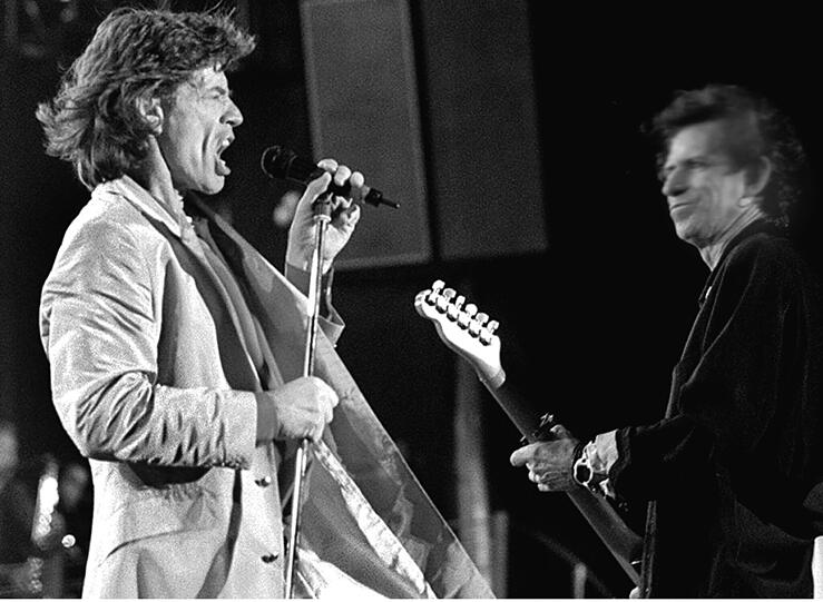 Mick Jagger und Keith Richards im Olympiastadion.