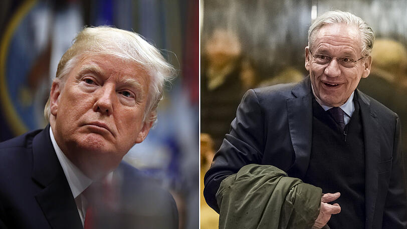 Der Verlag teilte mit, Bob Woodward (rechts) decke "das erschütternde Leben im Inneren von Präsident Donald Trumps Weißem Haus" auf.
