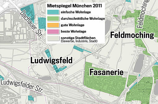 Zahlen Sie zu viel Miete? Klicken Sie durch die verschiedenen Viertel, und checken, in welcher Lage Sie wohnen.