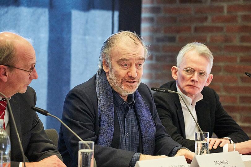 Hans-Georg Küppers, Valery Gergiev und Paul Müller bei der Vorstellung des Programms.