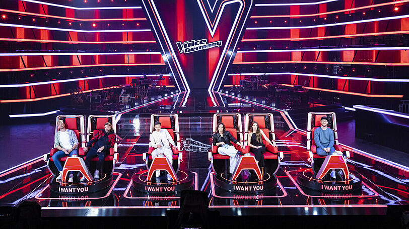 Samu Haber, Rea Garvey, Nico Santos, Stefanie Kloß, Yvonne Catterfeld und Mark Forster (v.l.n.r.) werden dieses Jahr um die besten Talente kämpfen.