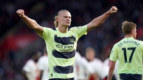 Erling Haaland von Manchester City jubel.