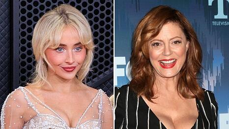 Susan Sarandon (r.) verk&ouml;rperte bei Coachella eine gealterte Version von Popstar Sabrina Carpenter.