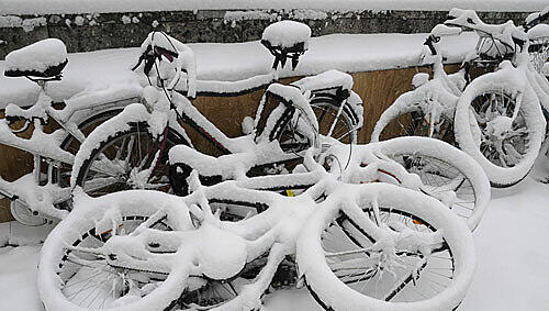 München ist eine Radl-Stadt - sogar im Winter. München ist eine Radl-Stadt - sogar im Winter.