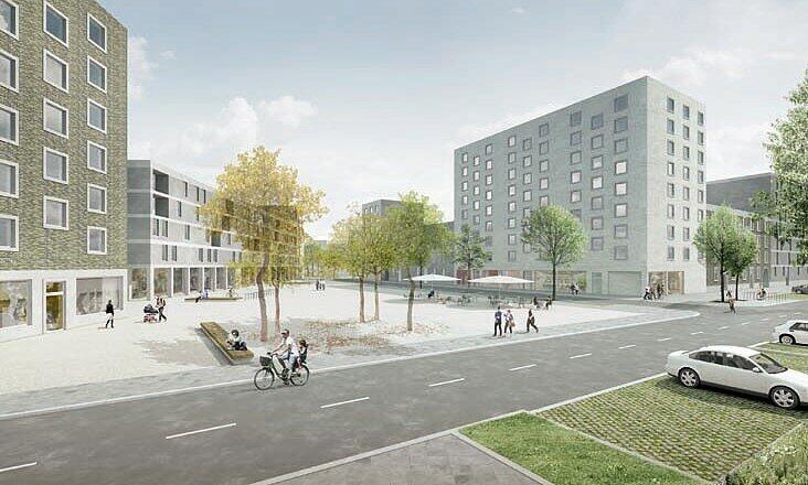 PASING: Das 35 Hektar große Gebiet zwischen Paul-Gerhardt-Allee, Bärmannstraße und den beiden Bahntrassen in Pasing-Obermenzing wird zum Wohnquartier. Nach Arnulfpark, Hirschgarten und Schlossviertel stellt das Projekt den letzten Abschnitt der Zentralen Bahnflächen dar, welche die Stadt entlang des ehemaligen Container- und Rangierbahnhofs zu Wohnraum umgestaltet. Die Entwürfe des Münchner Architekturbüros Palais Mai sehen bis zu 2400 Wohnungen vor. Außerdem entstehen eine Grundschule mit Sporthalle, eine Kita, fünf Hektar öffentliche Grünflächen und zahlreiche Geschäfte. Die denkmalgeschützte Eggenfabrik wird zur Skateranlage. Ein Fuß- und Radweg verbindet das Quartier mit dem Pasinger Bahnhof und dem Nymphenburger Schlosspark.