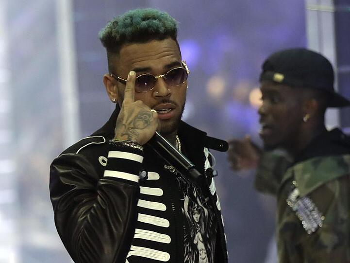 Chris Brown 2018 auf der Modenschau in Mailand.