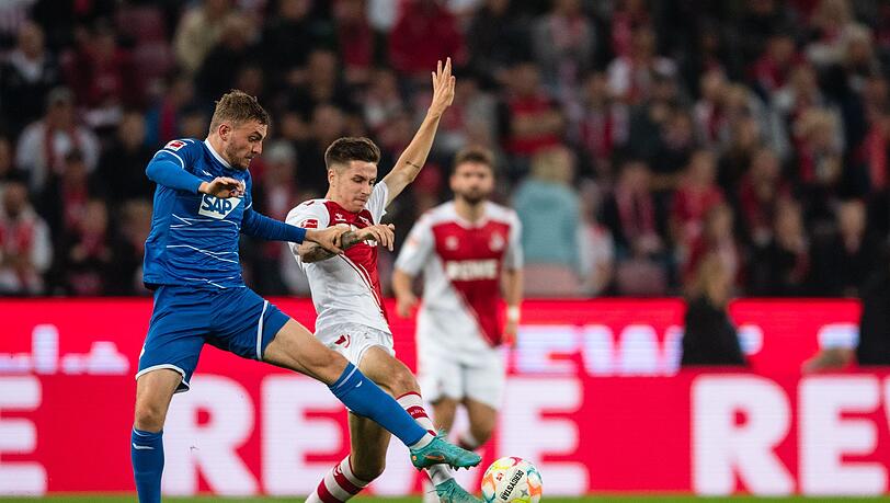 Jacob Bruun Larsen (l) erzielte Hoffenheims Ausgleich in Köln.