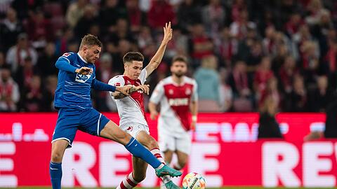 Jacob Bruun Larsen (l) erzielte Hoffenheims Ausgleich in Köln.