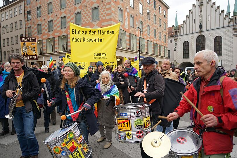 Die Bilder zur Demonstration gegen die Sicherheitskonferenz in München...