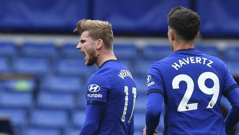 Auch zwei Tore von Timo Werner (l) und ein Havertz-Treffer reichten Chelsea gegen Southampton nicht zum Sieg.
