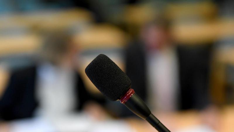 Das Mikrofon für Wortbeiträge steht im Gerichtssaal. Foto: Carsten Rehder/dpa Das Mikrofon für Wortbeiträge steht im Gerichtssaal. Foto: Carsten Rehder/dpa