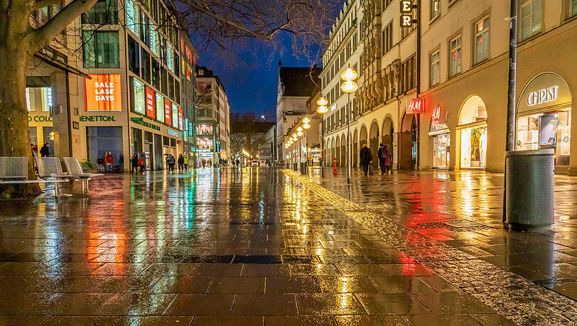 Die Münchner Fußgängerzone – fast komplett leer. (Archivbild)