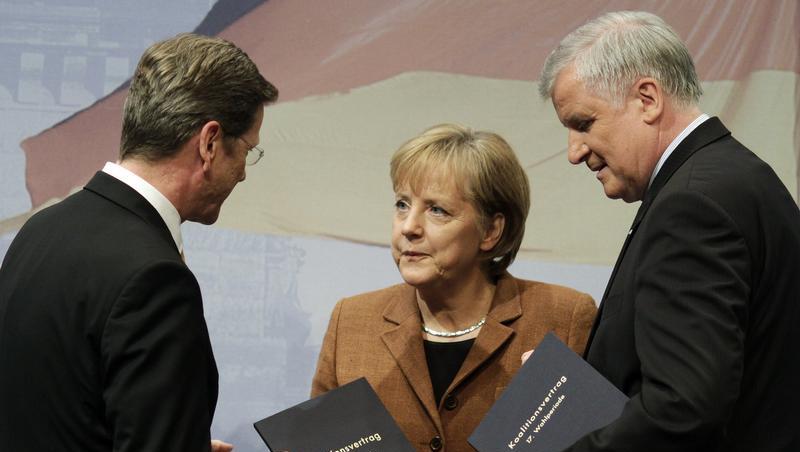 Guido Westerwelle, Angela Merkel und Horst Seehofer Guido Westerwelle, Angela Merkel und Horst Seehofer