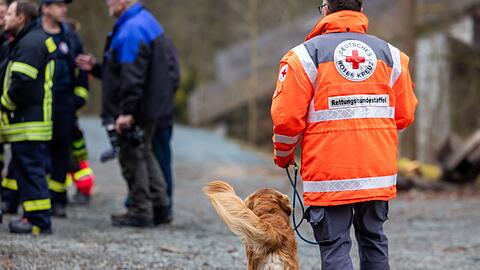 Bei der Suche nach einem vermissten sechsjährigen Jungen in Weilburg kommen auch Rettungshunde zum Einsatz.
