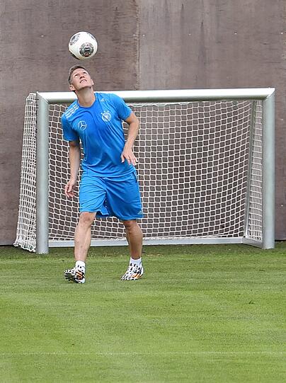 Schweinsteiger beim Training an der Säbenerstraße.