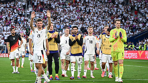 Abschied jetzt - oder doch erst später? Thomas Müller (li.), Ilkay Gündogan (m.) und Manuel Neuer (re.) überdenken ihre DFB-Zukunft.