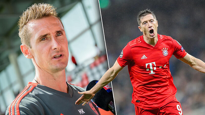 WM-Rekordtorschütze Miroslav Klose zeigt sich beeindruckt von den Fähigkeiten von Robert Lewandowski.