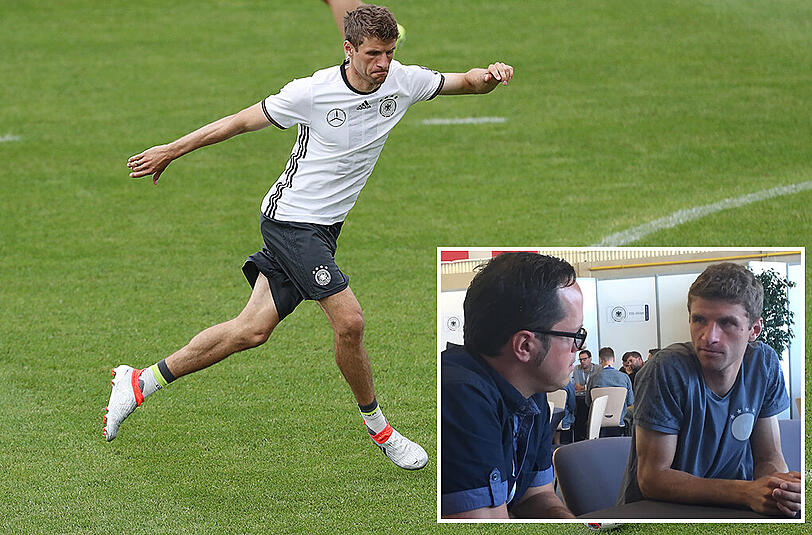 &bdquo;Wir haben nun einen noch breiteren, tieferen Kader bei annähernd gleichbleibender Qualität&ldquo;, sagt Bayerns Nationalspieler Thomas Müller über das deutsche EM-Team.
