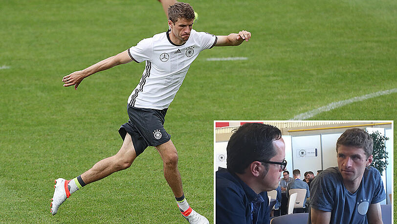 „Wir haben nun einen noch breiteren, tieferen Kader bei annähernd gleichbleibender Qualität“, sagt Bayerns Nationalspieler Thomas Müller über das deutsche EM-Team. „Wir haben nun einen noch breiteren, tieferen Kader bei annähernd gleichbleibender Qualität“, sagt Bayerns Nationalspieler Thomas Müller über das deutsche EM-Team.