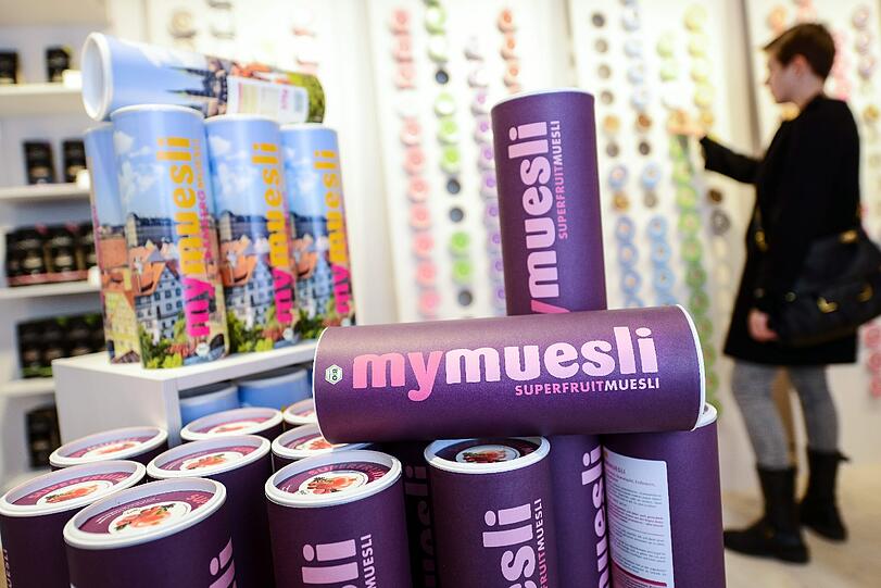 Bei MyMuesli können Kunden ihr Müsli selbst zusammenstellen.