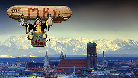 In München wird&rsquo;s bald so eng, da müssen die Münchner Kindl wohl in die Luft ausweichen, um mal etwas Freiraum haben zu können.