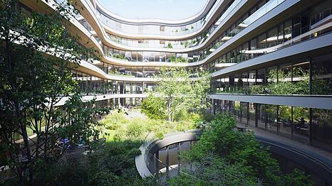 Das M-Plaza, ein siebenst&ouml;ckige B&uuml;rogeb&auml;ude aus Holz und recyceltem Stahl, wurde er&ouml;ffnet.