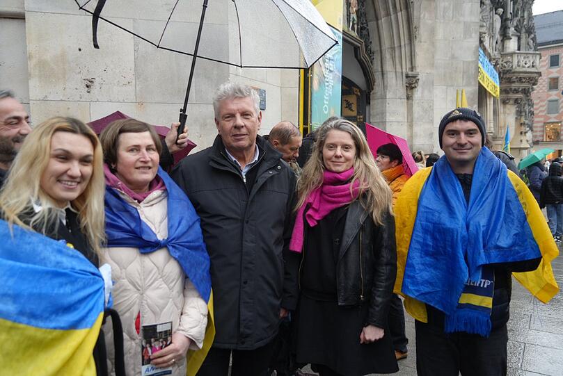 Münchens OB Dieter Reiter bei der Ukraine-Demo am Freitag.