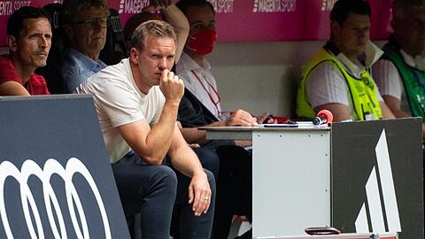 Julian Nagelsmann wechselte in der 61. Minute fast das gesamte Team aus.