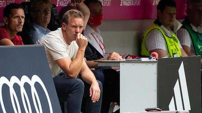 Julian Nagelsmann wechselte in der 61. Minute fast das gesamte Team aus.