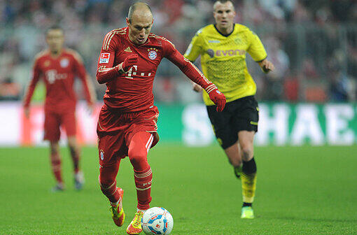 Arjen Robben im Spiel des FC Bayern München gegen Borussia Dortmund.
