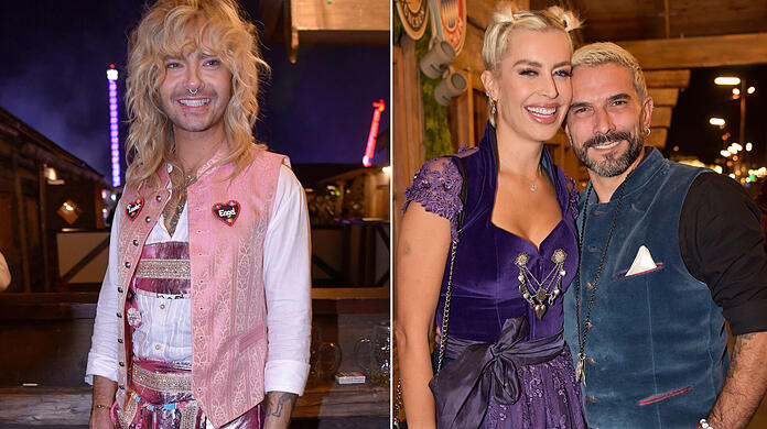 Feierten am Sonntag in Käfers Wiesn-Schänke: Bill Kaulitz sowie Verena Kerth und Marc Terenzi