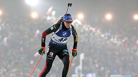 Franziska Preu&szlig; auf der Strecke in Nove Mesto.