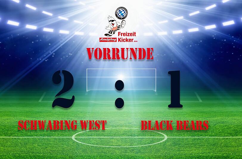 Schwabing West gewinnt das Spiel mit 2:1 gegen die Black Bears.