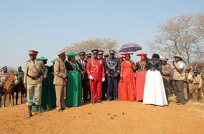 Gedenken an den Völkermord in Namibia. Foto: Jürgen Bätz/Archiv