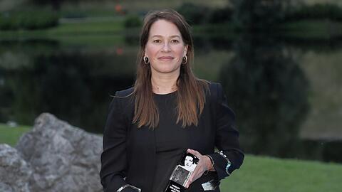 Die Schauspielerin und Regisseurin Franka Potente, die hier bei einem Fototermin vor der Preisverleihung posiert, wird mit dem Margot Hielscher-Preis auf dem Filmfest München geehrt.